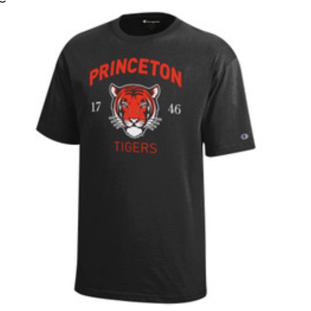 Champion Youth Mascot Tiger Tee Black Short Sleeve Shirt Sz L (10-12)